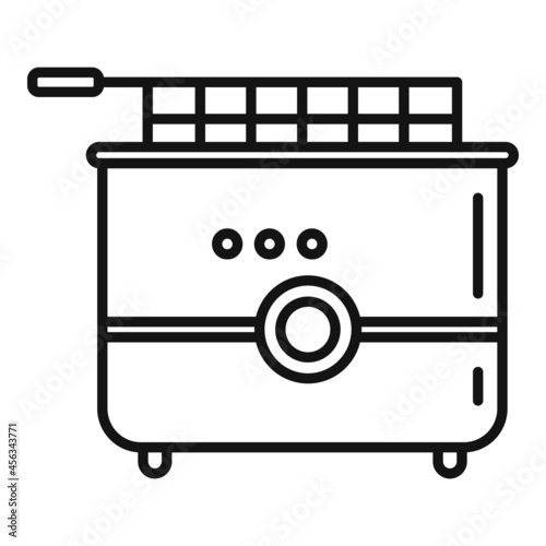 Food fry machine icon outline vector. Deeo fryer