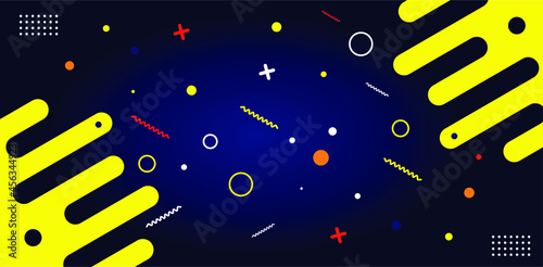 abstract dark blue gradation   geometric shapes background Premium Vector