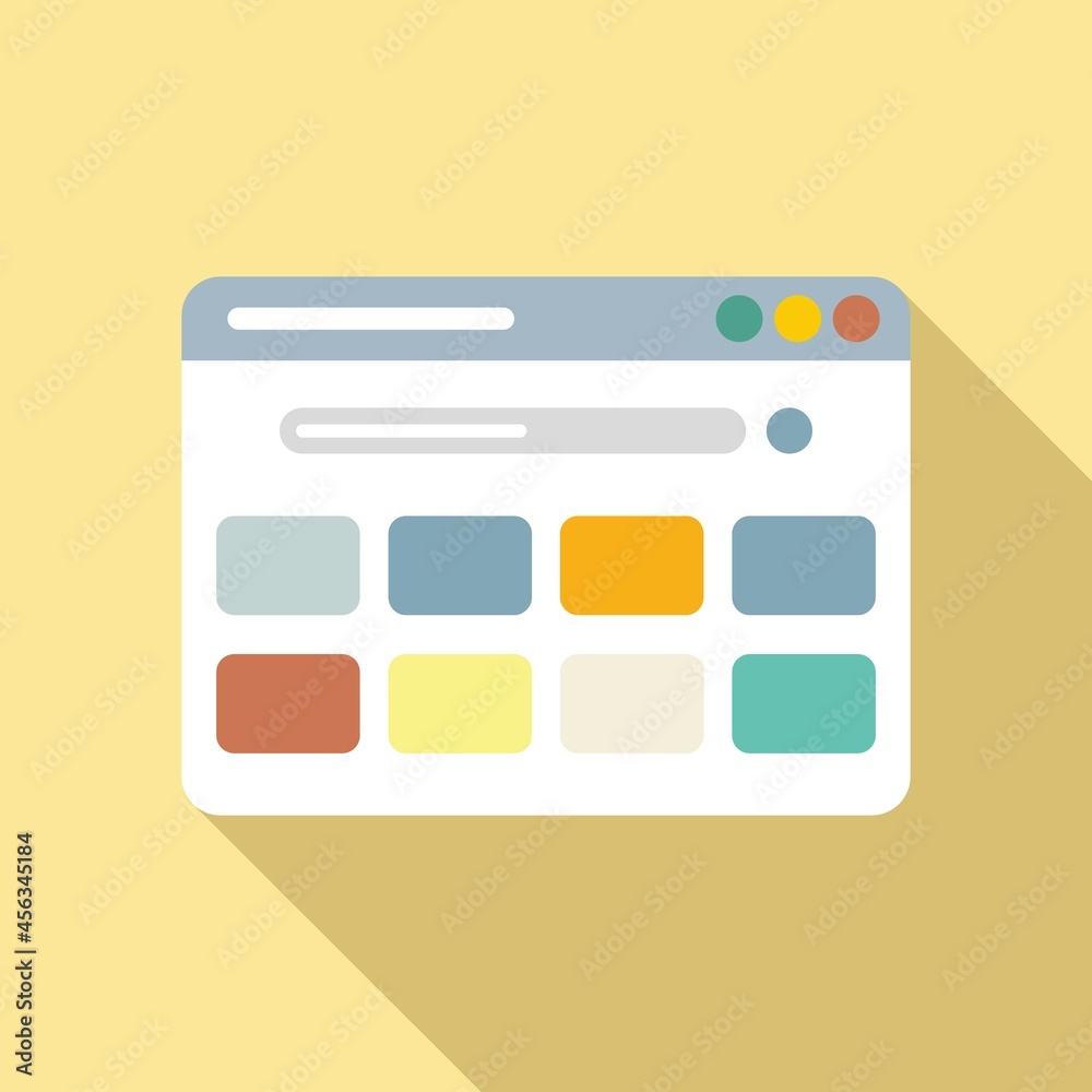 Browser interface icon flat vector. Computer window Browser interface icon flat vector. Computer window