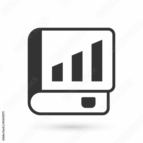 Grey Financial book icon isolated on white background. Vector