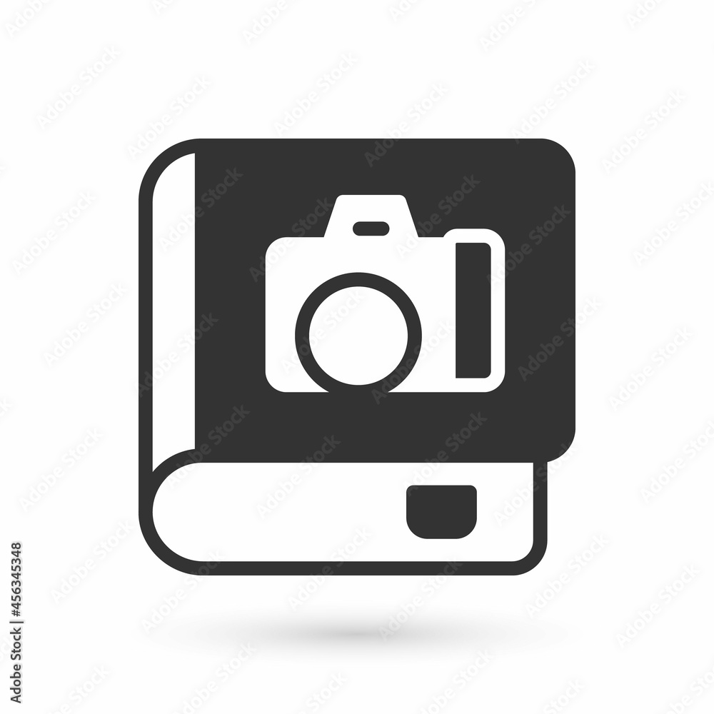 Grey Photo album gallery icon isolated on white background. Vector Grey Photo album gallery icon isolated on white background. Vector