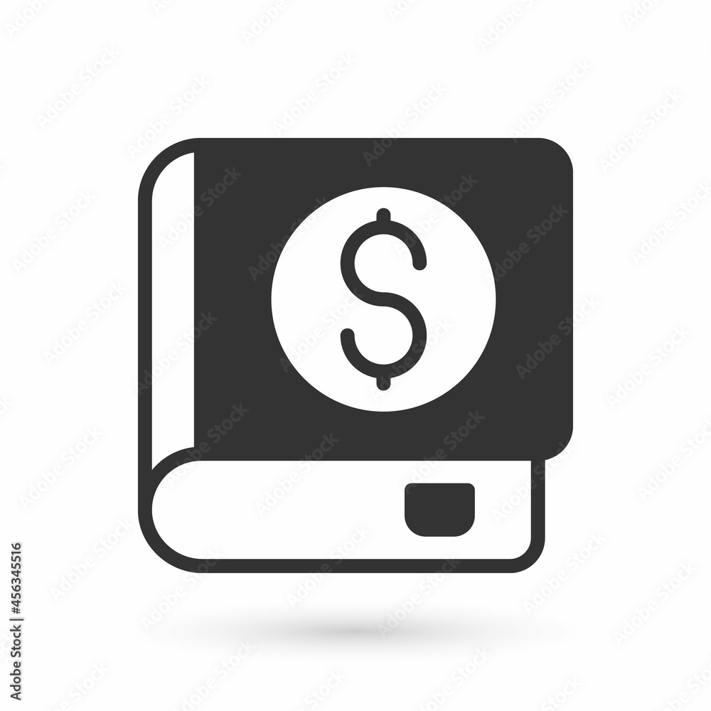 Grey Financial book icon isolated on white background. Vector Grey Financial book icon isolated on white background. Vector