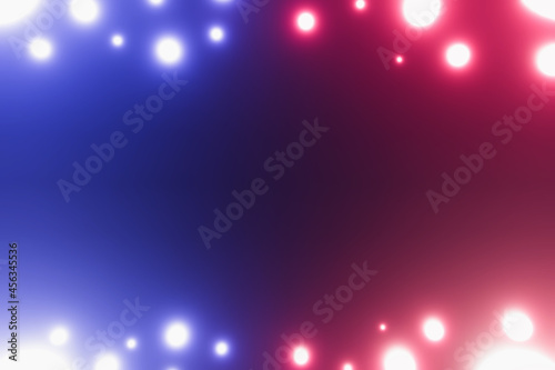 Background Image with Beams and Bright Neon Lights - Blue versus Red photo