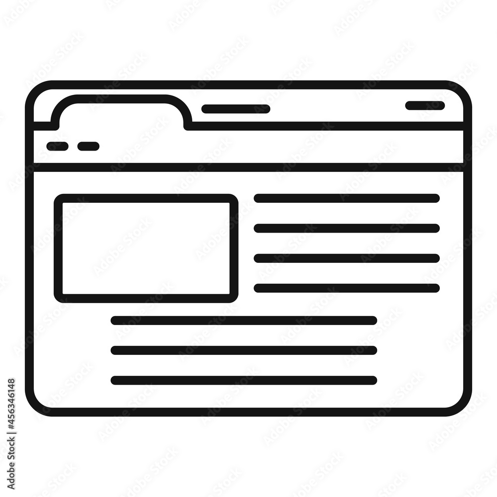 Digital browser icon outline vector. Bar interface Digital browser icon outline vector. Bar interface