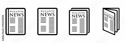 newspaper and magazine icon, newspaper vector, magazine vector illustrations