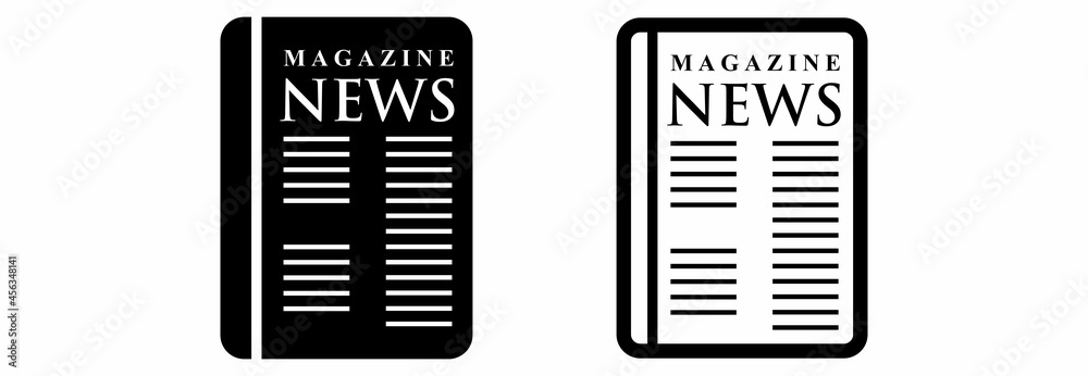 newspaper and magazine icon, newspaper vector, magazine vector illustrations