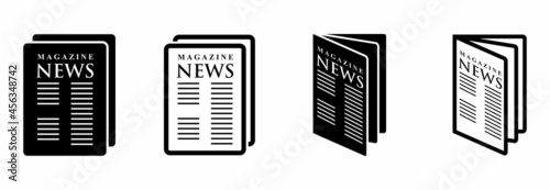 newspaper and magazine icon, newspaper vector, magazine vector illustrations