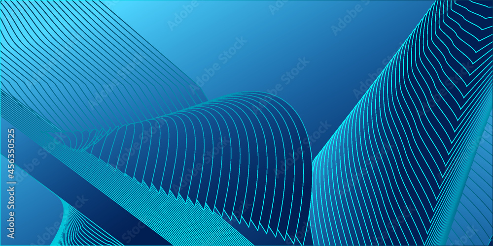 Naklejka premium abstract blue background with lines