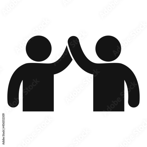 Trust union icon simple vector. Friend cooperation