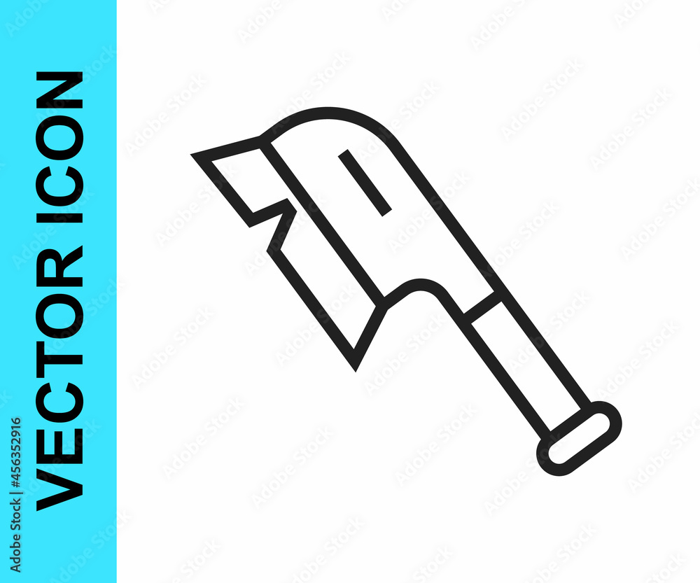 Black line Brush for cleaning icon isolated on white background. Cleaning service concept. Vector Black line Brush for cleaning icon isolated on white background. Cleaning service concept. Vector