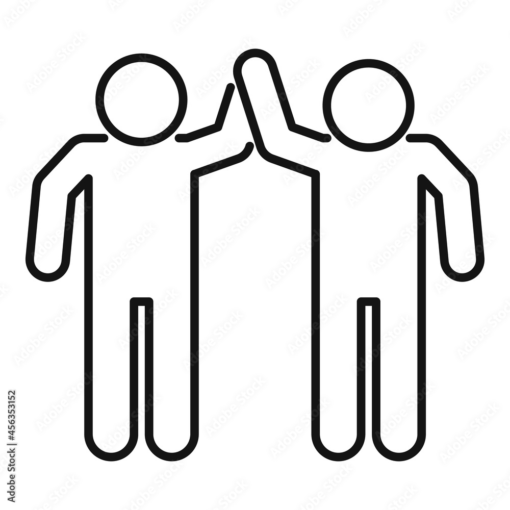 Trust team icon outline vector. Job partnership Trust team icon outline vector. Job partnership