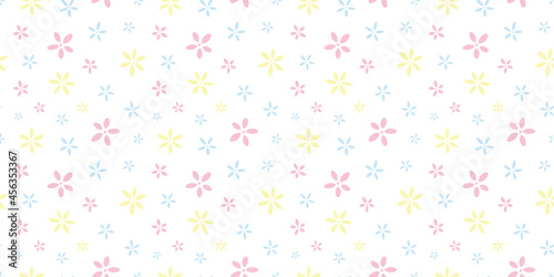 Cute floral repeat pattern background, seamless wallpaper