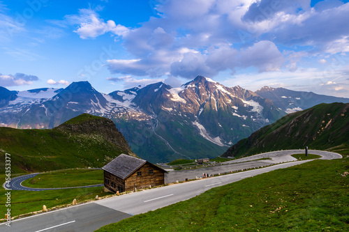 Alpine Route Pass in Grossglockner Glacier Austria Mountains
