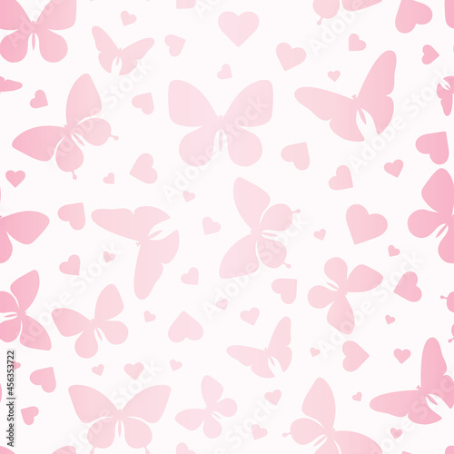Vector butterfly seamless repeat pattern wallpaper  background with butterflies