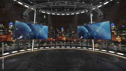 Virtual TV Studio News Set 36. Green screen background. 3d Rendering.

Virtual set studio for chroma footage. wherever you want it, With a simple setup, a few square feet of space, and Virtual Set. yo