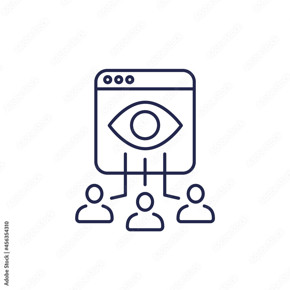 audience or users line icon audience or users line icon