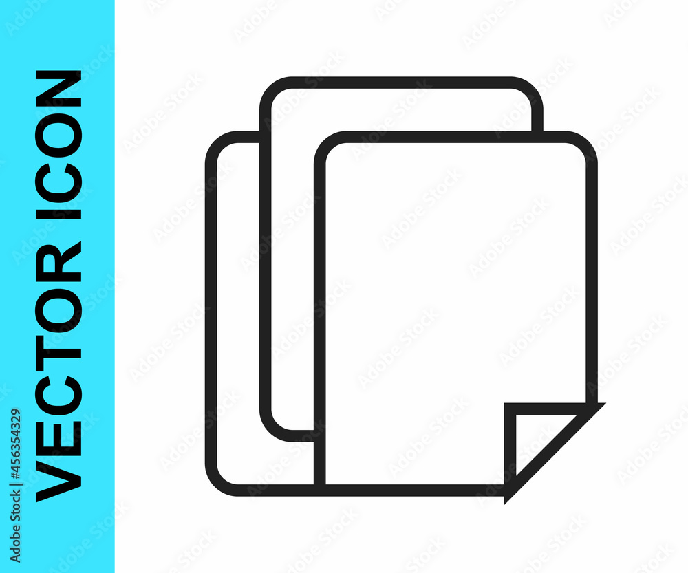 Black line File document icon isolated on white background. Checklist icon. Business concept. Vector Black line File document icon isolated on white background. Checklist icon. Business concept. Vector