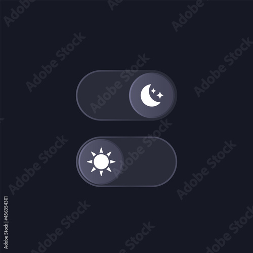 dark mode and light mode, vector design