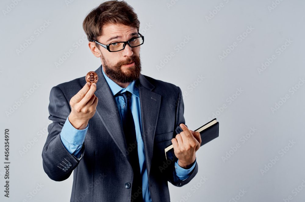 man in suit cryptocurrency bitcoin financial economy electronic money man in suit cryptocurrency bitcoin financial economy electronic money