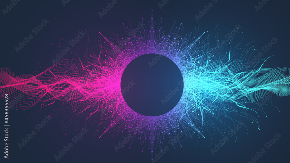 Quantum computer technology banner design template concept. Deep ...