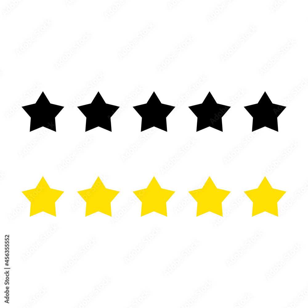 Five stars rating vector icon Five stars rating vector icon