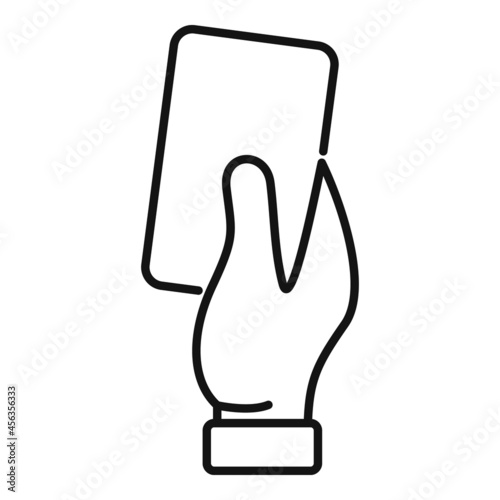 Soccer referee card icon outline vector. Football penalty