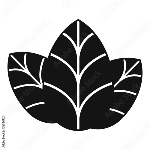 Aromatic basil food icon simple vector. Herb leaf