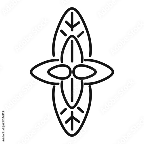 Basil icon outline vector. Herb leaf
