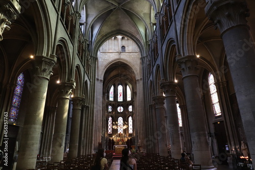 L   glise Notre Dame  eglise gothique du 13eme siecle  ville de Dijon  departement de la Cote d Or  France