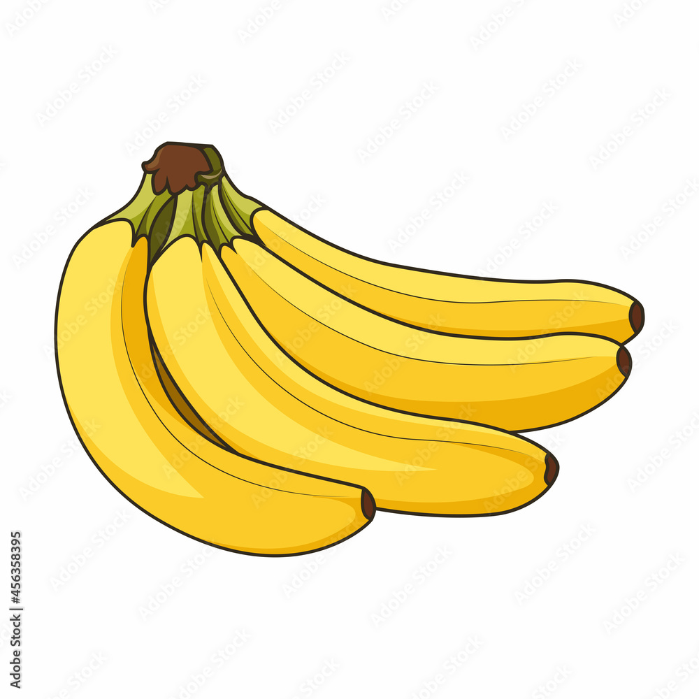 One bunch of bananas cartoon vector graphics
