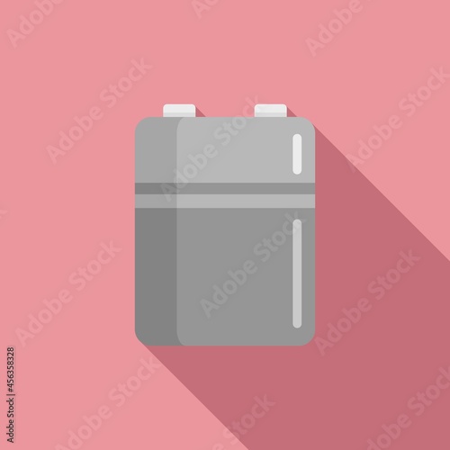 Nickel battery icon flat vector. Full charge