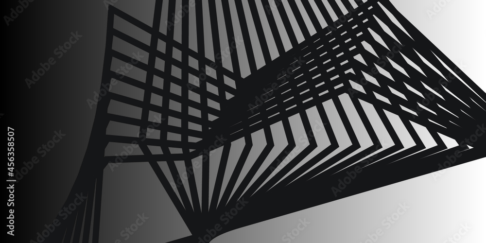Naklejka premium black and white background with lines