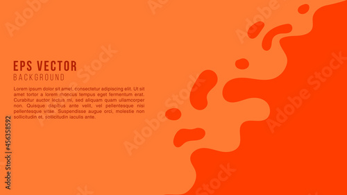 Orange liquid abstract background eps vector illustration. can use for poster, business banner, flyer, advertisement, brochure, catalog, web, site, website, presentation, book cover back ground