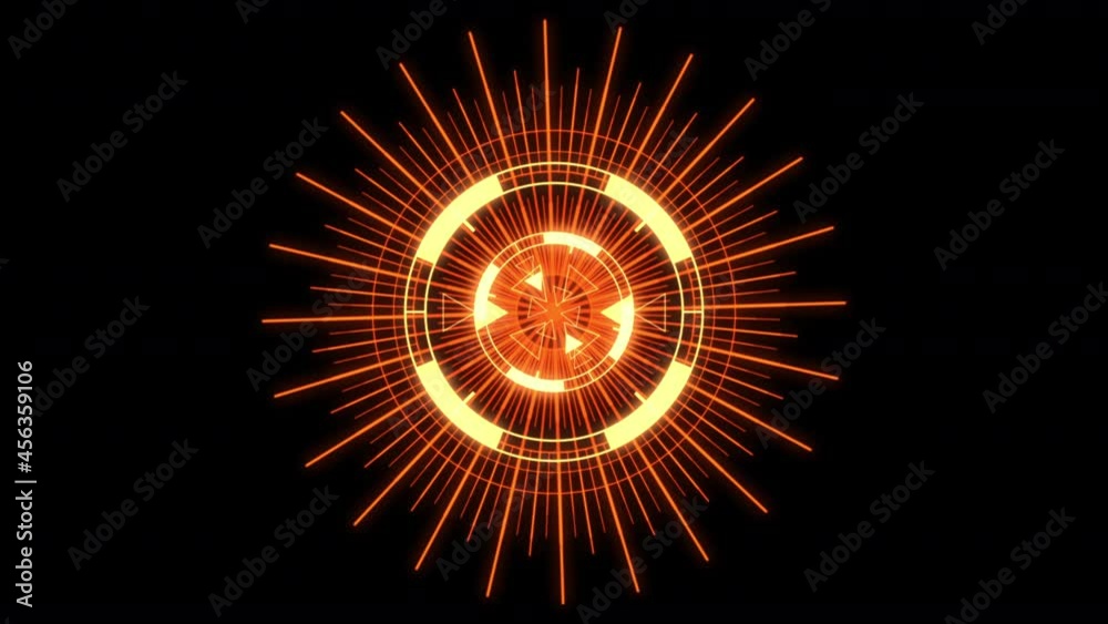 Circle Triangle Motion Graphics Loop Orange Blinking Animation Background Circle Triangle Motion Graphics Loop Orange Blinking Animation Background