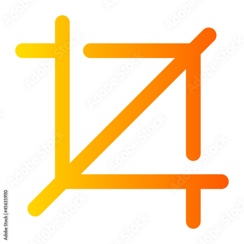 crop gradient icon