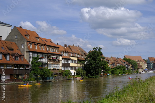 Die ehemalige Fischersiedlung „Klein Venedig“ in der Bamberger Inselstadt, UNESCO-Weltkulturerbestadt Bamberg, Oberfranken, Franken, Bayern, Deutschland