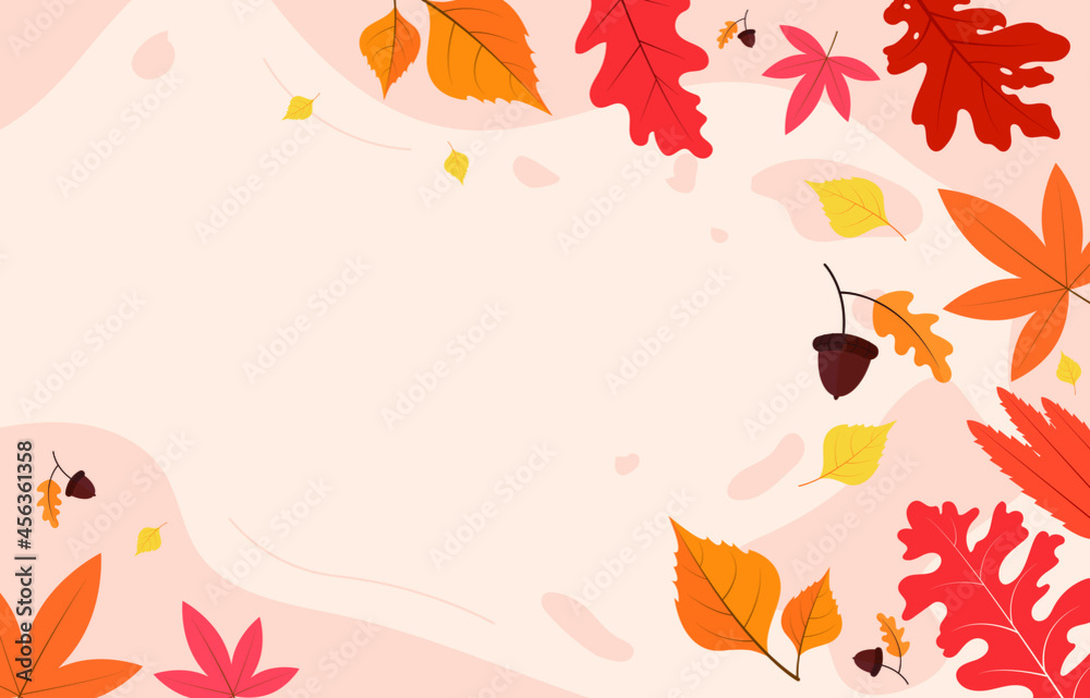 Autumn background with leaves or nature vector Autumn background with leaves or nature vector