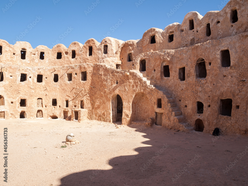 Gasr Al-Haj granary general view of the interior, Libya