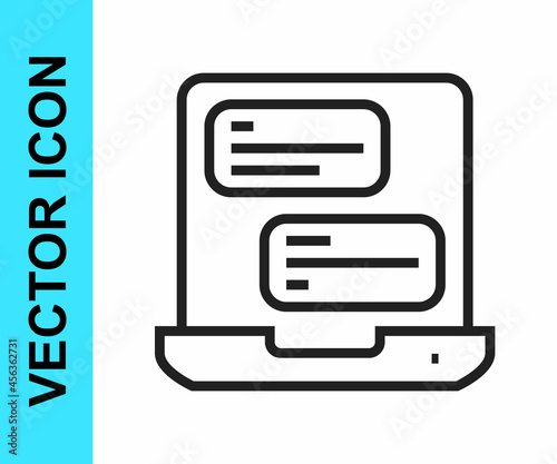 Black line Taxi mobile app icon isolated on white background. Mobile application taxi. Vector