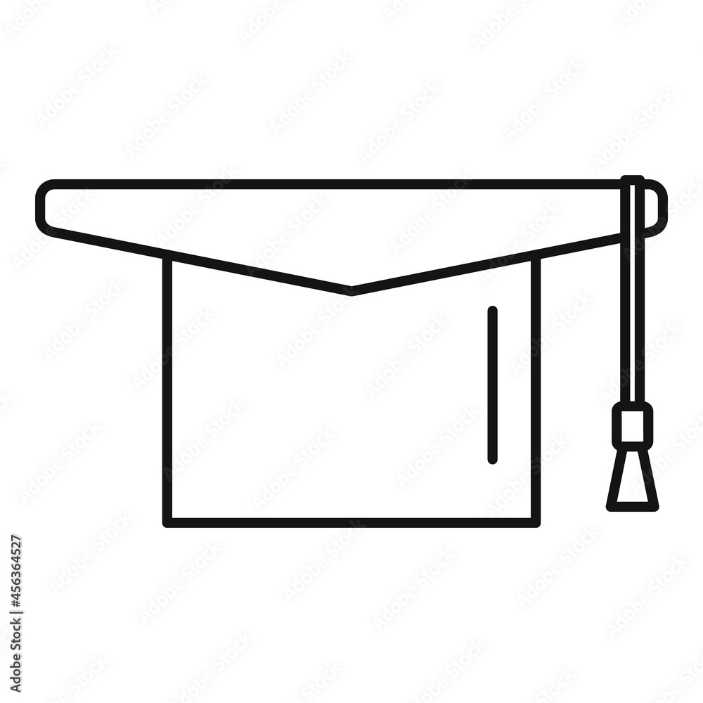 Education graduation hat icon outline vector. College diploma Education graduation hat icon outline vector. College diploma
