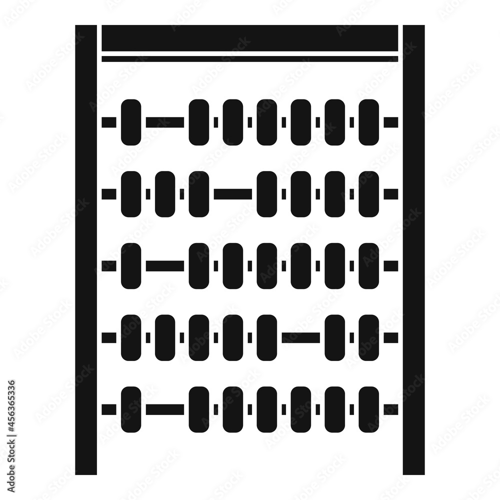 Counting abacus icon simple vector. Math toy Counting abacus icon simple vector. Math toy