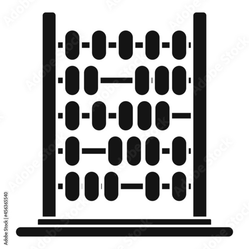 Old abacus icon simple vector. Math toy photo