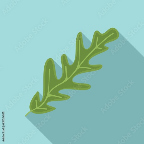 Rucola leaf icon flat vector. Arugula plant