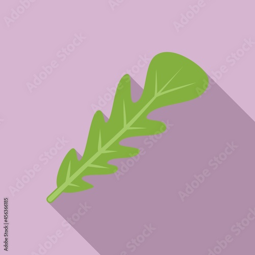 Cooking rucola icon flat vector. Arugula vegetable