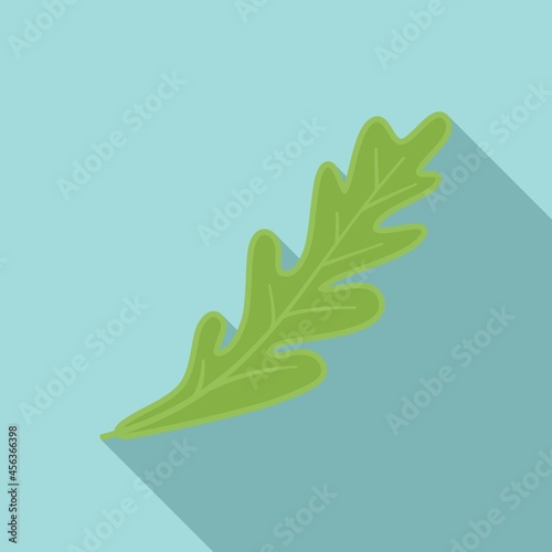 Rucola spice icon flat vector. Salad plant