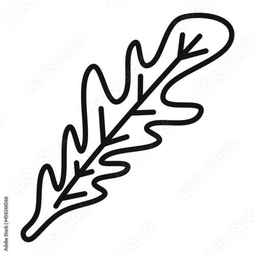 Arugula spinach icon outline vector. Rucola salad