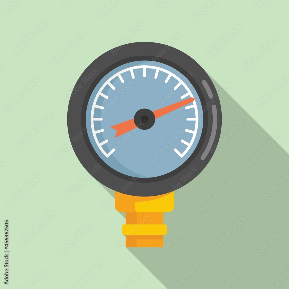 Manometer icon flat vector. Gas pressure Manometer icon flat vector. Gas pressure