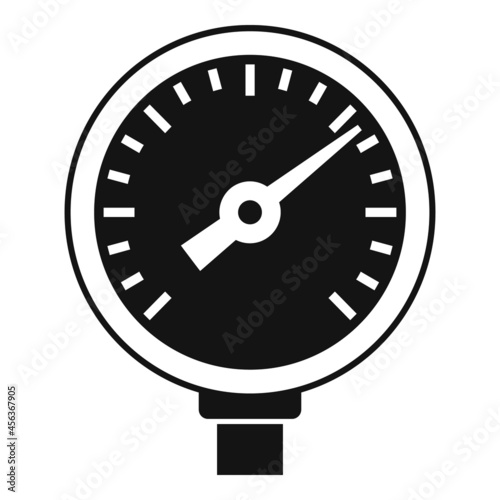 Pressure manometer icon simple vector. Gas meter