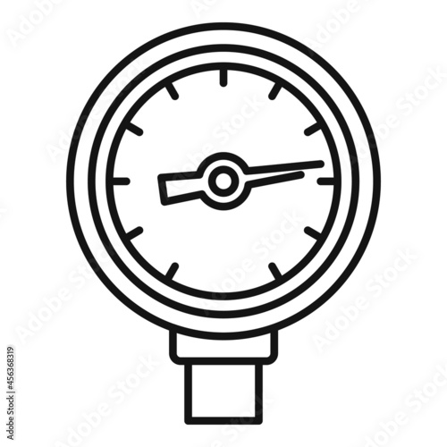Gas manometer icon outline vector. Pressure gauge