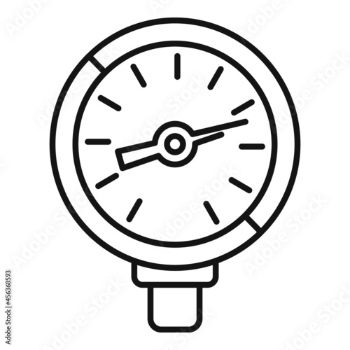 Measure manometer icon outline vector. Gas pressure